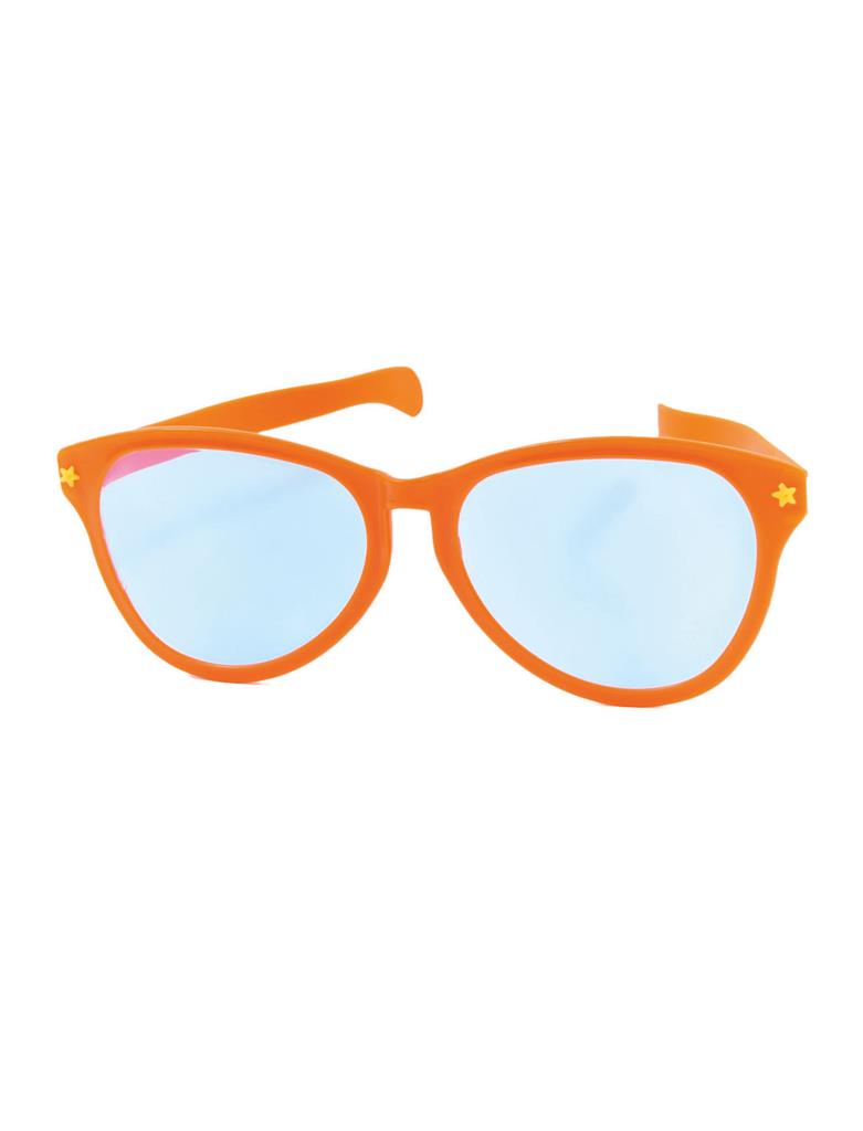 Jumbo bril oranje - Willaert, verkleedkledij, carnavalkledij, carnavaloutfit, feestkledij, jumbo bril, reuze bril, clownsbril, giant